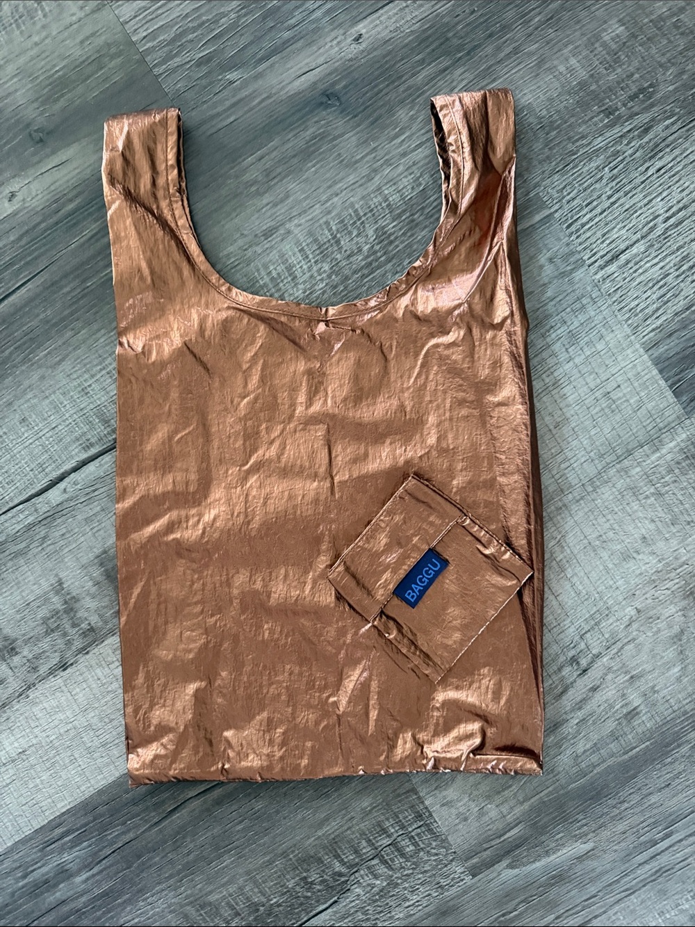 BAGGU Metallic Copper Reusable Tote. Rare find!